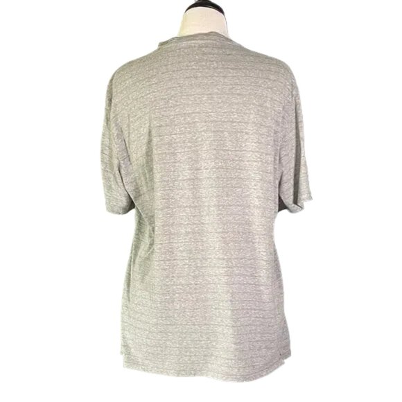 UNIONBAY Light Gray Short Sleeve V-Neck Tee - Picture 3 of 3